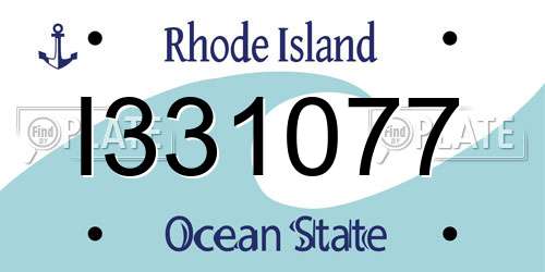 I331077 Rhode Island License Plate