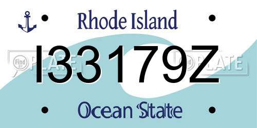 I33179Z Rhode Island License Plate
