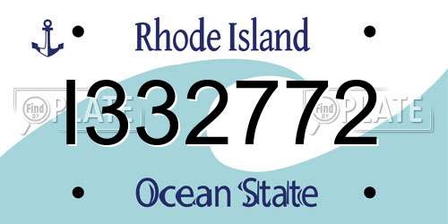 I332772 Rhode Island License Plate
