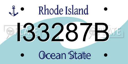 I33287B Rhode Island License Plate