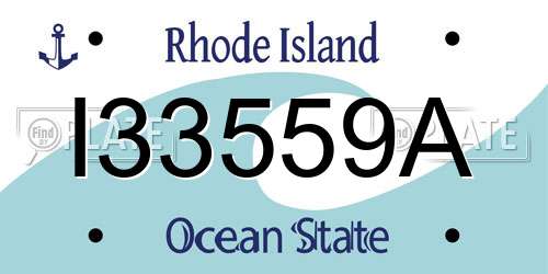 I33559A Rhode Island License Plate