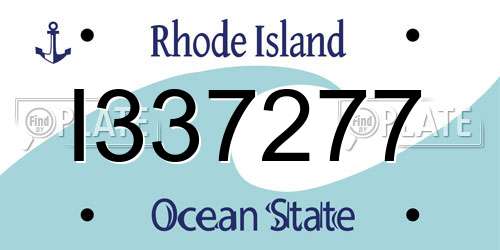 I337277 Rhode Island License Plate