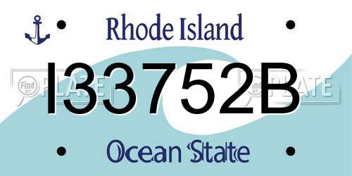 I33752B Rhode Island License Plate