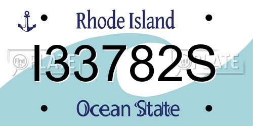 I33782S Rhode Island License Plate