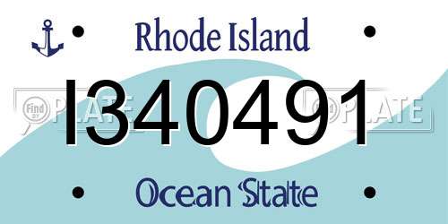 I340491 Rhode Island License Plate