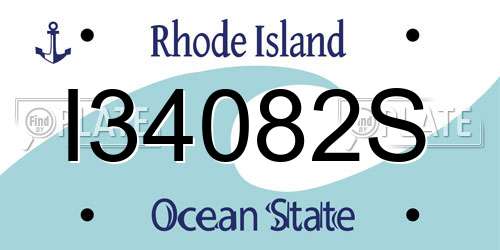 I34082S Rhode Island License Plate