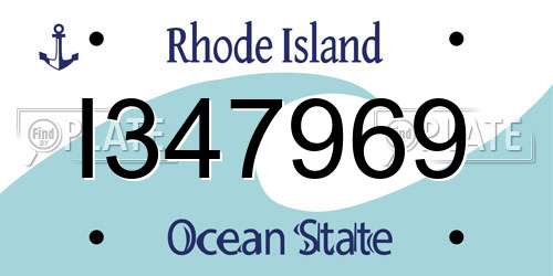 I347969 Rhode Island License Plate