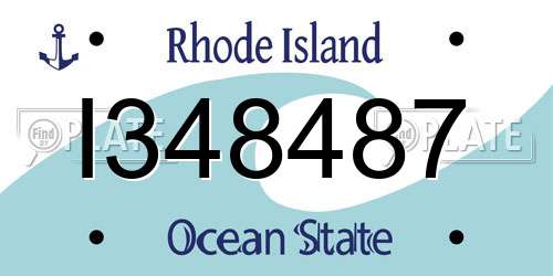 I348487 Rhode Island License Plate
