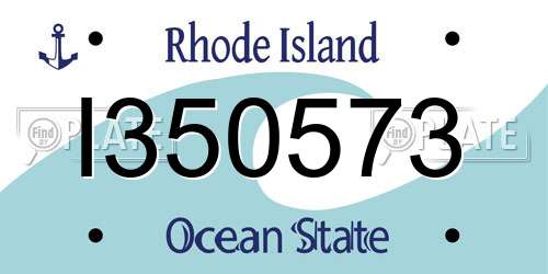 I350573 Rhode Island License Plate