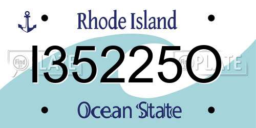 I35225O Rhode Island License Plate