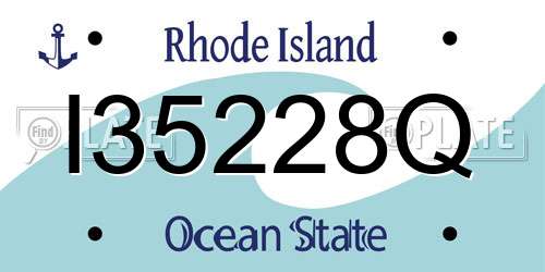 I35228Q Rhode Island License Plate