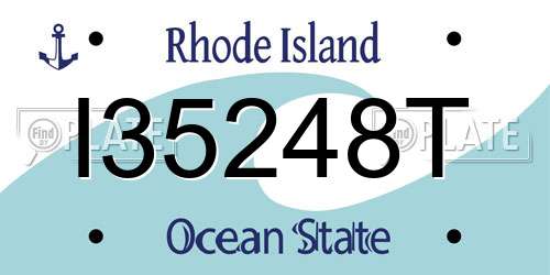 I35248T Rhode Island License Plate