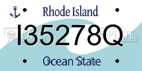 I35278Q Rhode Island License Plate