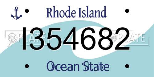 I354682 Rhode Island License Plate