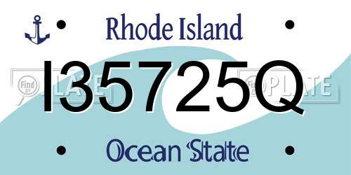 I35725Q Rhode Island License Plate