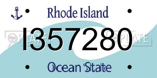 I357280 Rhode Island License Plate