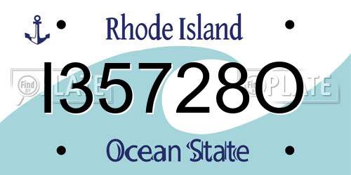 I35728O Rhode Island License Plate