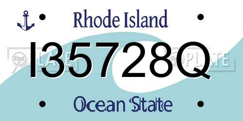 I35728Q Rhode Island License Plate