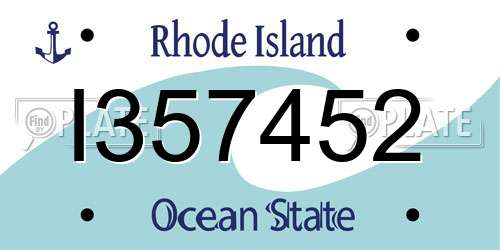 I357452 Rhode Island License Plate