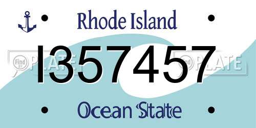 I357457 Rhode Island License Plate