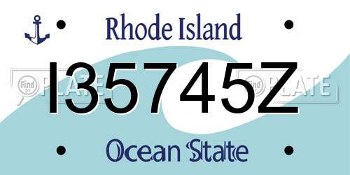 I35745Z Rhode Island License Plate