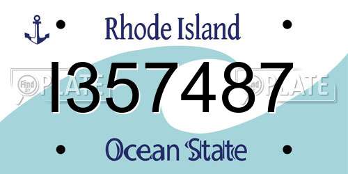 I357487 Rhode Island License Plate