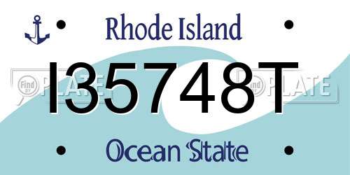 I35748T Rhode Island License Plate