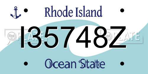 I35748Z Rhode Island License Plate