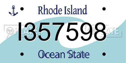 I357598 Rhode Island License Plate