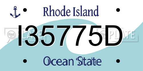 I35775D Rhode Island License Plate