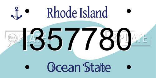 I357780 Rhode Island License Plate