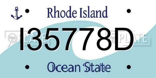 I35778D Rhode Island License Plate