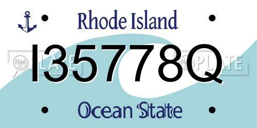 I35778Q Rhode Island License Plate