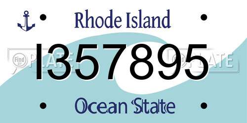 I357895 Rhode Island License Plate