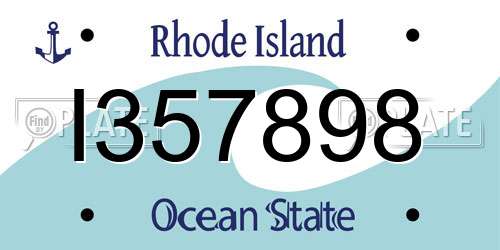 I357898 Rhode Island License Plate
