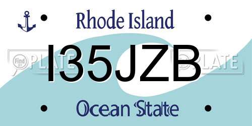 I35JZB Rhode Island License Plate
