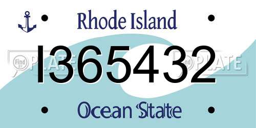 I365432 Rhode Island License Plate