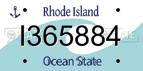 I365884 Rhode Island License Plate