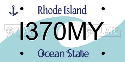I370MY Rhode Island License Plate