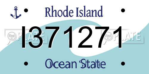 I371271 Rhode Island License Plate