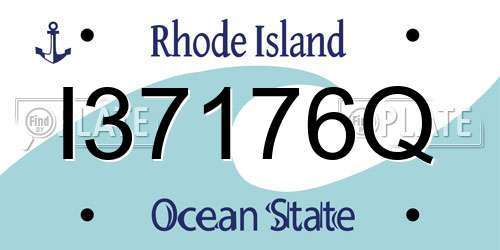I37176Q Rhode Island License Plate