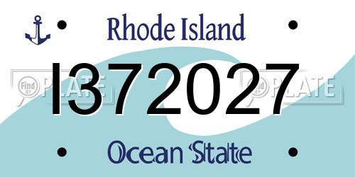 I372027 Rhode Island License Plate