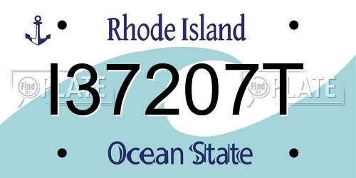 I37207T Rhode Island License Plate