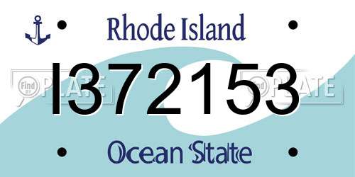 I372153 Rhode Island License Plate