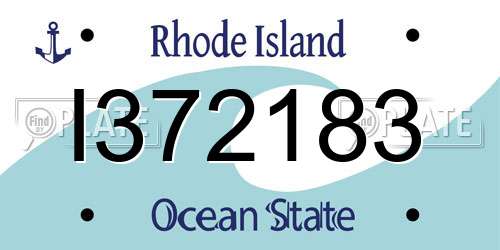 I372183 Rhode Island License Plate