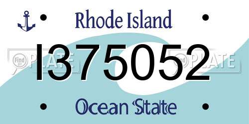 I375052 Rhode Island License Plate