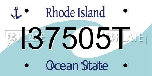 I37505T Rhode Island License Plate
