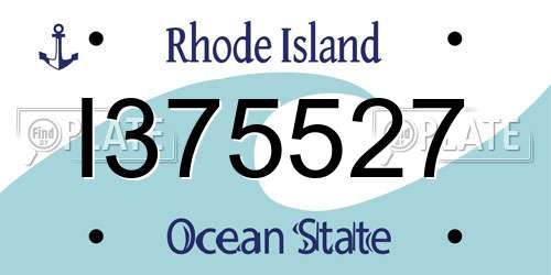 I375527 Rhode Island License Plate