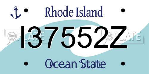 I37552Z Rhode Island License Plate