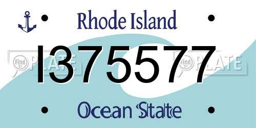I375577 Rhode Island License Plate
